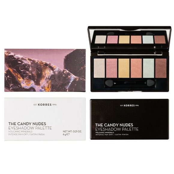 NEW KORRES Volcanic Minerals Candy Nudes Eyeshadow Palette Satin Shimmer - Picture 1 of 3